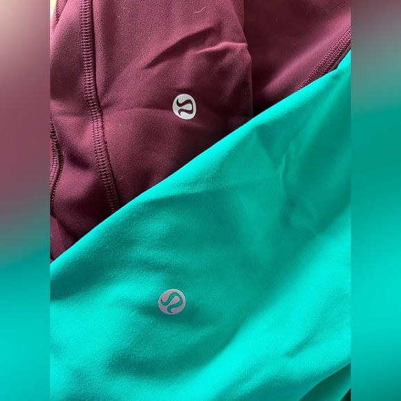 🧘♀️LULULEMON WUNDER TRAIN WITH POCKETS GREEN TEAL SIZE 8 CROPPED - Picture 2 of 4